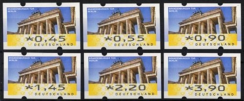 Bund ATM 6 TS 1 - Automatenmarken Brandenburger Tor 2008 postfrisch