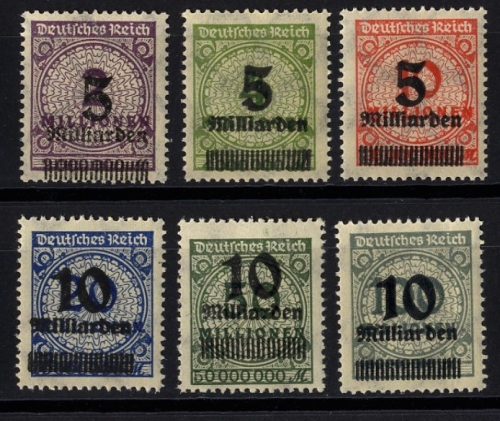 Deutsches Reich, Michel Nr. 332-337 A postfrisch