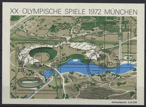 Bund, Block 7 gestempelt - Olympia 1972 Sonderstempel SST BONN