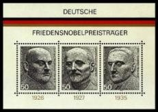 Bund, Block 11 postfrisch - Deutsche Friedensnobelpreisträger