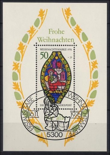 Bund, Block 13 gestempelt - Weinachten 1976 Sonderstempel SST BONN