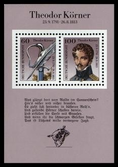 Bund, Block 25 postfrisch - Theodor Körner