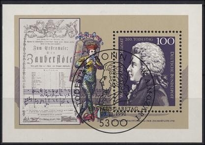 Bund Block 26 gestempelt - Mozart ESST / EVST BONN
