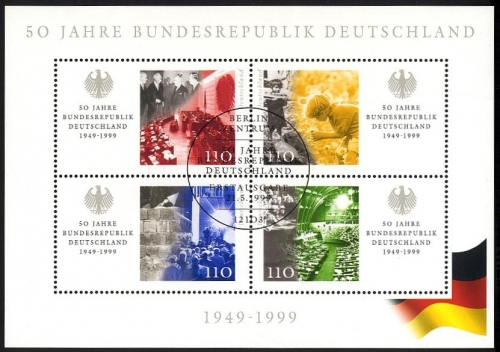 Bund, Block 49 gestempelt ESST BERLIN - 50 Jahre Bundesrepublik Deutschland