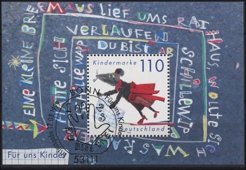 Bund, Block 51 gestempelt ESST BONN - Für uns Kinder 1999