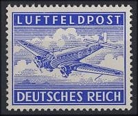 Deutsches Reich Feldpost MiNr. 1 A y postfrisch - Zulassungsmarke für Luftpostbriefe