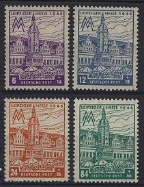 SBZ, Michel Nr. 162-165 AX postfrisch - Leipziger Messe 1946
