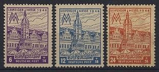 SBZ, Michel Nr. 162-164 AZ postfrisch - Leipziger Messe 1948