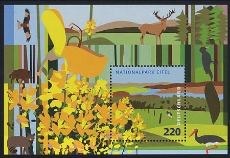 Bund, Block 74 postfrisch - Deutsche National- und Naturparke: Nationalpark Eifel