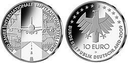 10 EURO - 100 Jahre Internationale Luftfahrtausstellung - 2009 stempelglanz