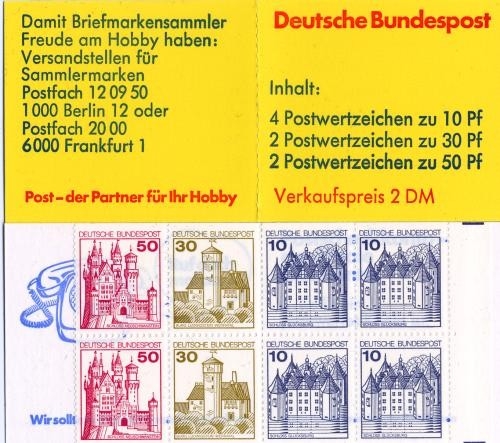 Bund, Markenheftchen MH 21 a I postfrisch - enger Durchstich
