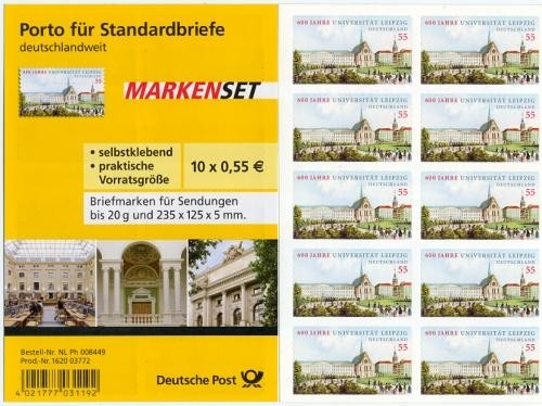 Bund, Folienblatt 4 a postfrisch - Universität Leipzig