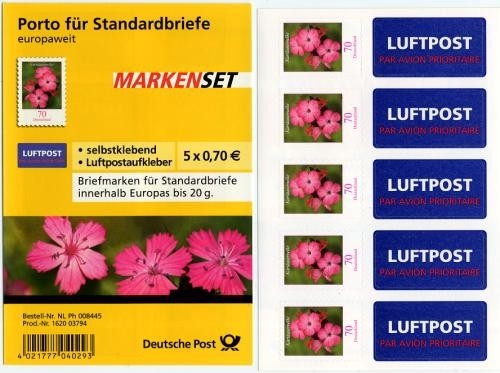 Bund, Folienblatt 3 postfrisch - Blumen Kartäusernelke