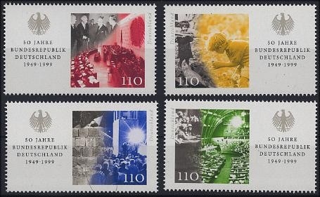 Bund, Michel Nr. 2051-2054 postfrisch - Einzelmarken aus Block 49