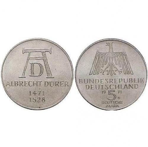 5 DM Albrecht Dürer 1972 stempelglanz