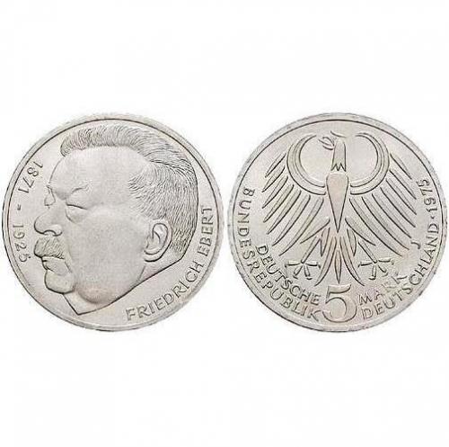5 DM Friedrich Ebert 1975 stempelglanz