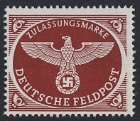 Deutsches Reich Feldpost MiNr. 2 A x postfrisch - Zulassungsmarke Feldpostpäckchen