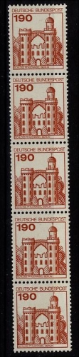 Bund, Michel Nr. 919 A I R postfrisch 5er-Streifen