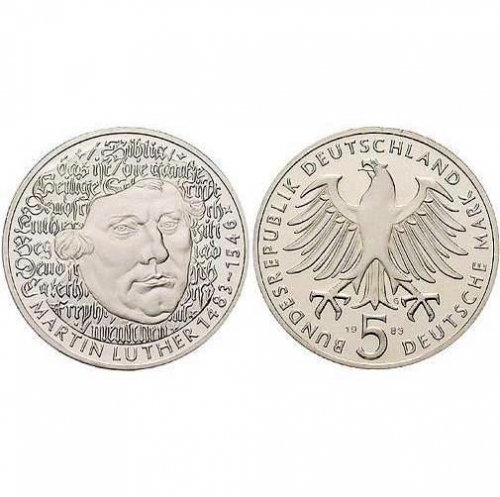 5 DM Martin Luther 1983 stempelglanz