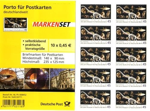 Bund, Folienblatt 5 a postfrisch - Museum für Naturkunde