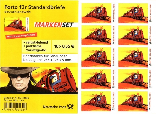 Bund, Folienblatt 10 postfrisch - Udo Lindenberg Sonderzug nach Pankow
