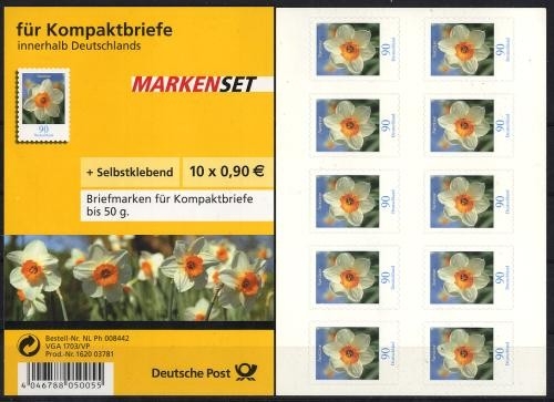 Bund, Folienblatt FB 1 a postfrisch - Blumen Narzisse