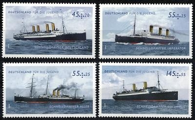 Bund, Michel Nr. 2809-2812 postfrisch - Für die Jugend: Schnelldampfer