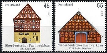 Bund, Michel Nr. 2823-2824 postfrisch - Fachwerkbauten Eppingen & Trebel Dünsche