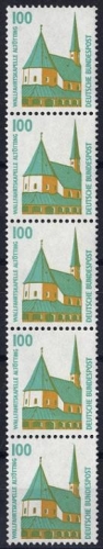 Bund, Michel Nr. 1406 R II postfrisch Rollenmarke mit Nr. 5er-Streifen