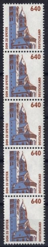 Bund, Michel Nr. 1811v R I postfrisch 5er-Streifen gerade ZN Rollenmarke