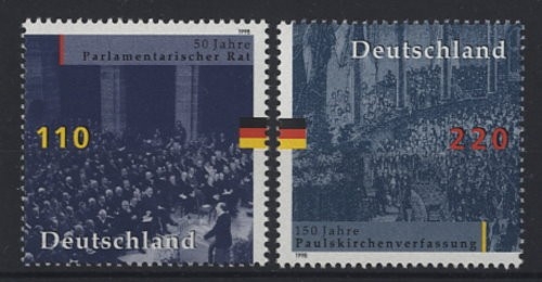 Bund, Michel Nr. 1986-1987 postfrisch - Einzelmarken aus Block 43
