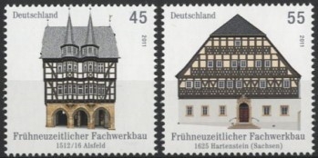 Bund, Michel Nr. 2861-2862 postfrisch - Fachwerkbauten Alsfeld & Hartenstein