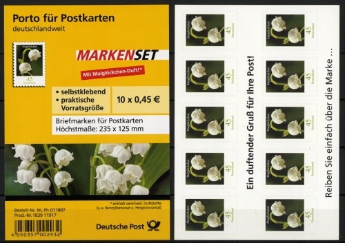 Bund, Folienblatt 15 postfrisch Maiglöckchen