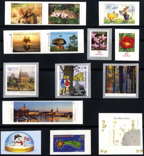 BRD / BUND 2014 selbstklebende Briefmarken postfrisch komplett