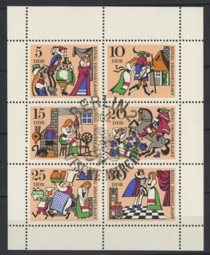 DDR, MiNr. 1323-1328 Kleinbogen gestempelt SST - Märchen König Drosselbart