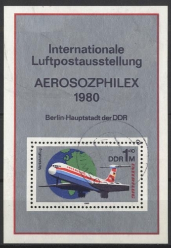 DDR, Block 59 gestempelt Tagesstempel