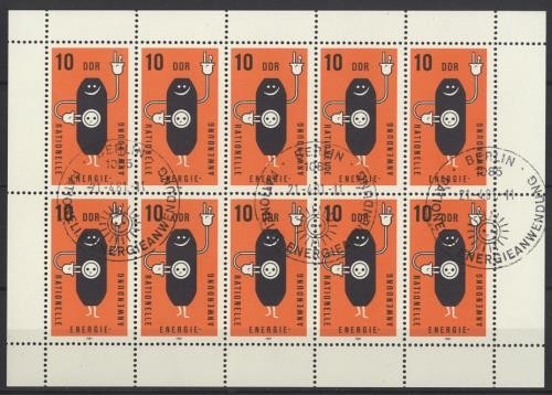 DDR, MiNr. 2601 Kleinbogen gestempelt SST