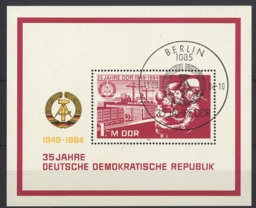DDR, Block 78 gestempelt SST - 35 Jahre Deutsche Demokratische Republik