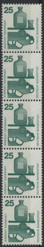 Bund, Michel Nr. 697 A Ra Fünfer-Streifen postfrisch