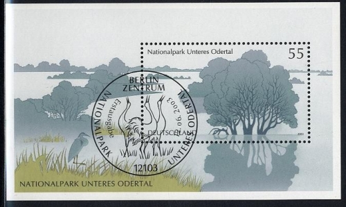 Bund, Block 62 gestempelt ESST Berlin - Nationalpark Unteres Odertal