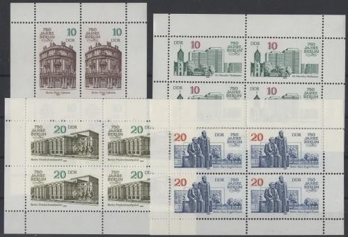 DDR, MiNr. 3075-3078 postfrisch Kleinbogensatz
