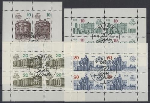 DDR, MiNr. 3075-3078 Kleinbogensatz gestempelt SST