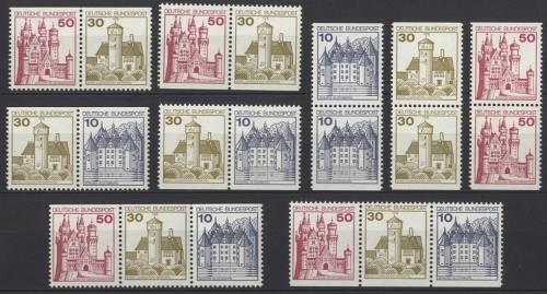 Bund, Zusammendruck W 57-62 I und C/D -Paare postfrisch aus MH 21, H-Bl. 26