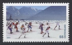 Bund, Michel Nr. 2912 postfrisch - Biathlon-Weltmeisterschaften Ruhpolding