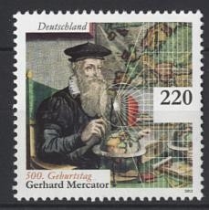 Bund, Michel Nr. 2918 postfrisch - 500. Geburtstag Gerhard Mercator