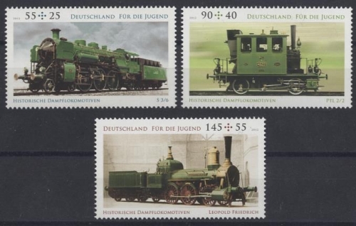 Bund, Michel Nr. 2946-2948 postfrisch - Für die Jugend: Historische Lokomotiven