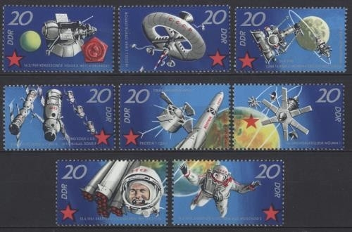 DDR, MiNr. 1636-1643 postfrisch Einzelmarken