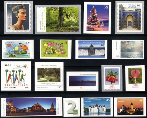 BRD / BUND 2013 selbstklebende Briefmarken postfrisch komplett