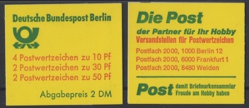 Berlin, Markenheftchen MH 11 k postfrisch