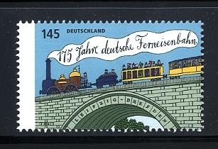 Bund, Michel Nr. 3070 postfrisch - 175 Jahre deutsche Ferneisenbahn